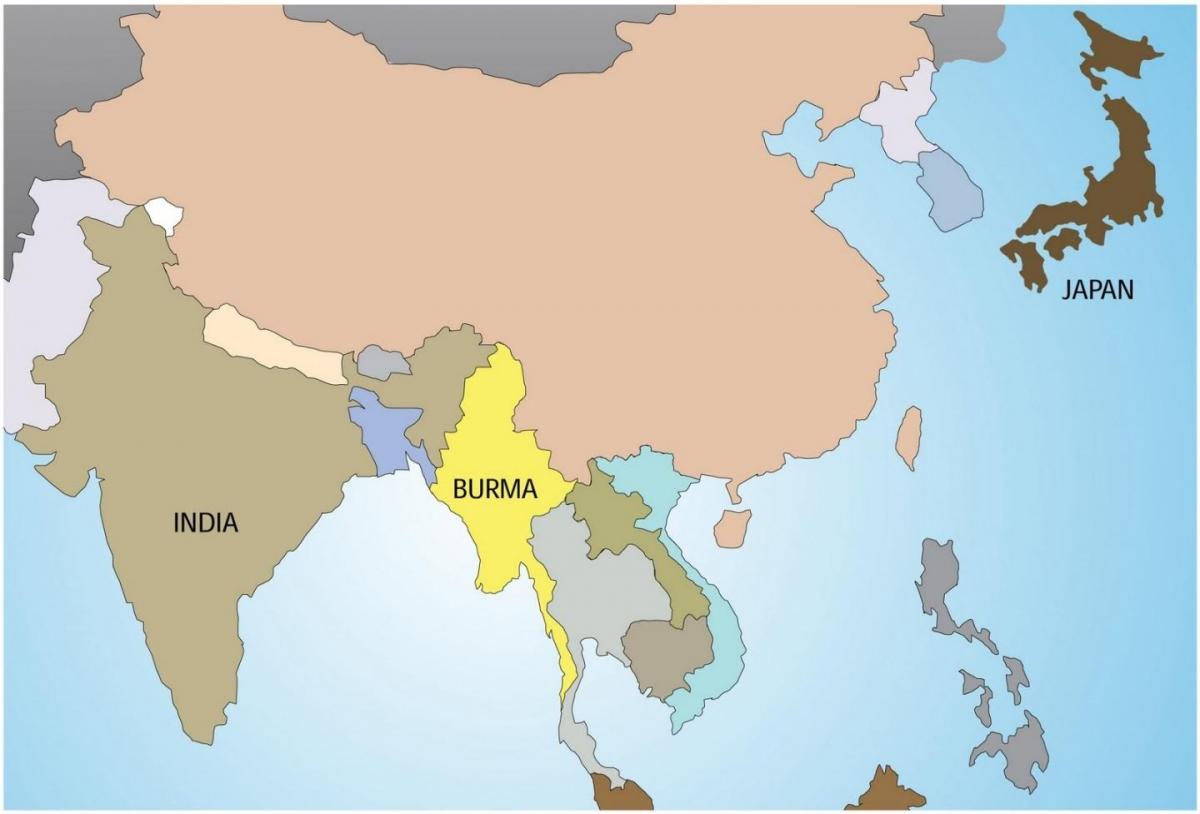 Dünya haritası Myanmar 