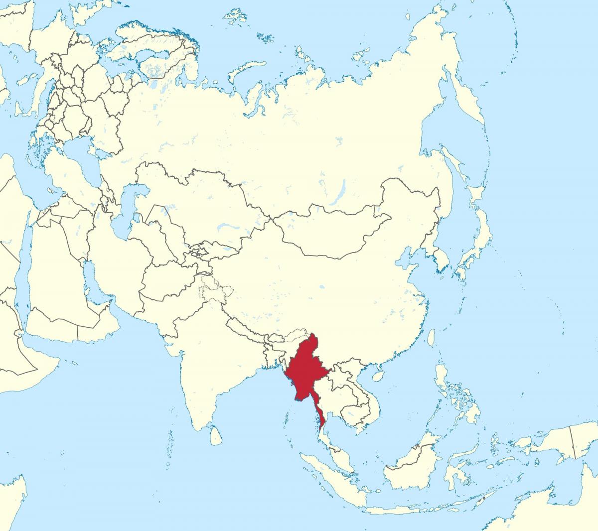 dünya haritası, Myanmar Burma