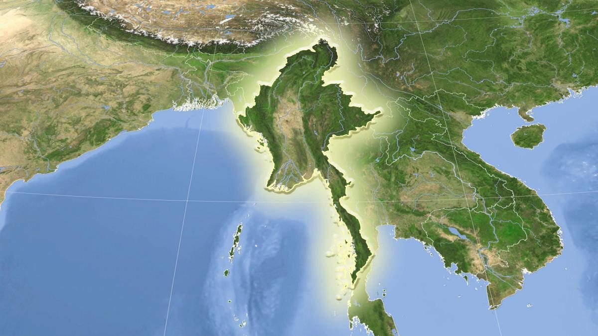 Myanmar uydu haritası canlı
