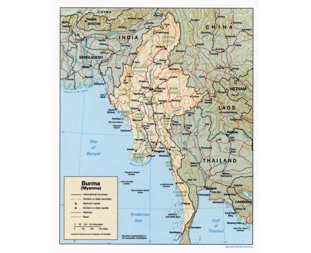 şehirler ile Myanmar göster 