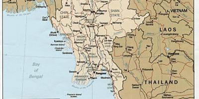 Myanmar haritası hd